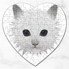 Cat Animal Pet Kitty Cats Kitten Jigsaw Puzzle (heart) by Sapixe