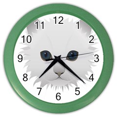 Cat Animal Pet Kitty Cats Kitten Color Wall Clocks by Sapixe