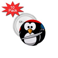 Penguin Pirate Tux Animal Bandana 1 75  Buttons (10 Pack) by Sapixe