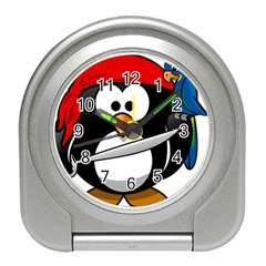 Penguin Pirate Tux Animal Bandana Travel Alarm Clocks by Sapixe