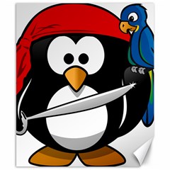 Penguin Pirate Tux Animal Bandana Canvas 8  X 10  by Sapixe