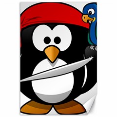 Penguin Pirate Tux Animal Bandana Canvas 12  X 18   by Sapixe