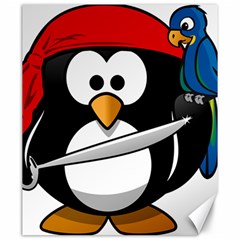 Penguin Pirate Tux Animal Bandana Canvas 20  X 24   by Sapixe