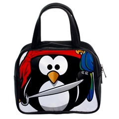 Penguin Pirate Tux Animal Bandana Classic Handbags (2 Sides) by Sapixe