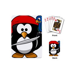 Penguin Pirate Tux Animal Bandana Playing Cards (mini)  by Sapixe