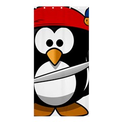 Penguin Pirate Tux Animal Bandana Shower Curtain 36  X 72  (stall)  by Sapixe