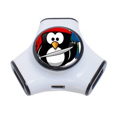 Penguin Pirate Tux Animal Bandana 3-port Usb Hub by Sapixe