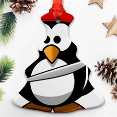 Penguin Pirate Tux Animal Bandana Christmas Tree Ornament (two Sides) by Sapixe