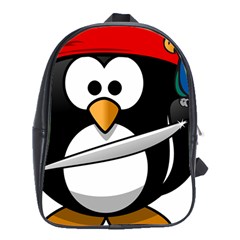 Penguin Pirate Tux Animal Bandana School Bag (xl) by Sapixe