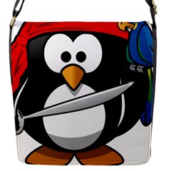 Penguin Pirate Tux Animal Bandana Flap Messenger Bag (s) by Sapixe