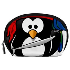 Penguin Pirate Tux Animal Bandana Accessory Pouches (large)  by Sapixe