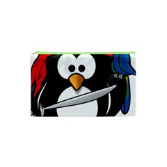 Penguin Pirate Tux Animal Bandana Cosmetic Bag (xs) by Sapixe