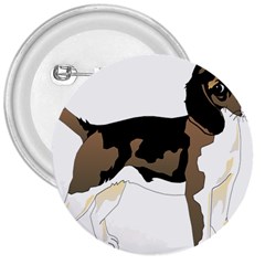 Black White Dog Beagle Pet Animal 3  Buttons by Sapixe