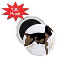 Black White Dog Beagle Pet Animal 1 75  Magnets (100 Pack)  by Sapixe