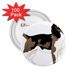 Black White Dog Beagle Pet Animal 2 25  Buttons (100 Pack)  by Sapixe