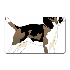 Black White Dog Beagle Pet Animal Magnet (rectangular) by Sapixe