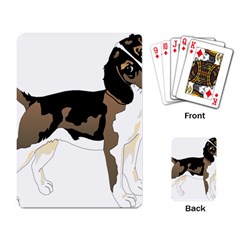 Black White Dog Beagle Pet Animal Playing Card by Sapixe