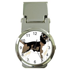 Black White Dog Beagle Pet Animal Money Clip Watches by Sapixe