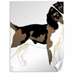 Black White Dog Beagle Pet Animal Canvas 36  X 48   by Sapixe