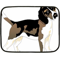 Black White Dog Beagle Pet Animal Fleece Blanket (mini) by Sapixe