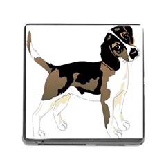 Black White Dog Beagle Pet Animal Memory Card Reader (square)