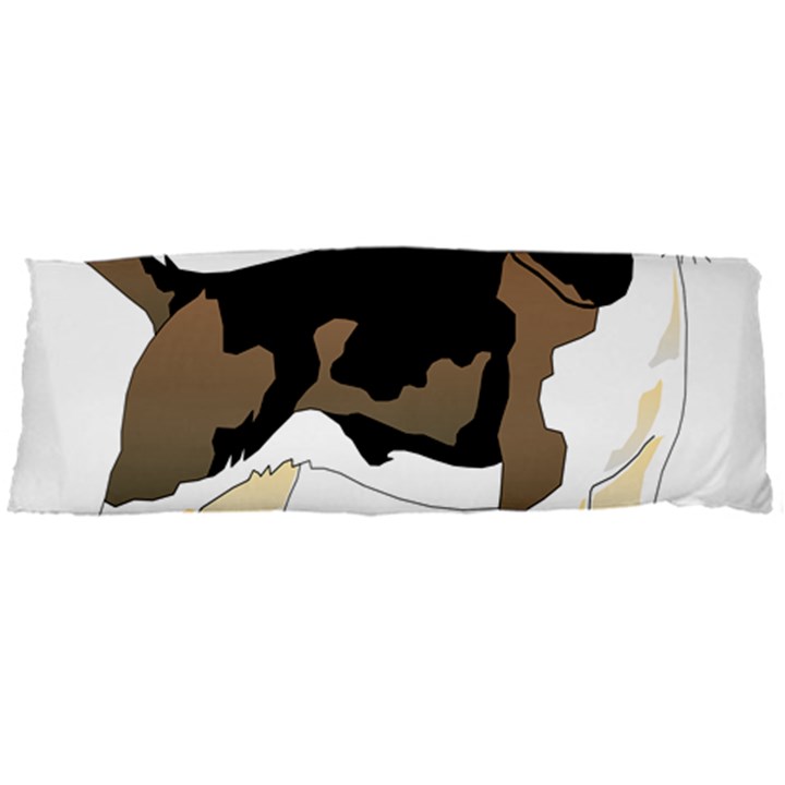 Black White Dog Beagle Pet Animal Body Pillow Case Dakimakura (Two Sides)