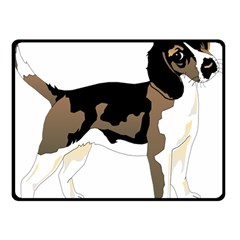 Black White Dog Beagle Pet Animal Double Sided Fleece Blanket (small)  by Sapixe