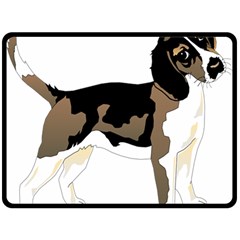 Black White Dog Beagle Pet Animal Double Sided Fleece Blanket (large)  by Sapixe