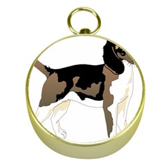 Black White Dog Beagle Pet Animal Gold Compasses by Sapixe