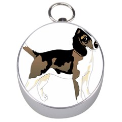 Black White Dog Beagle Pet Animal Silver Compasses by Sapixe