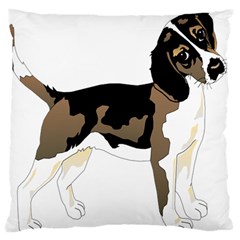 Black White Dog Beagle Pet Animal Large Flano Cushion Case (two Sides) by Sapixe