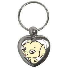 Doggy Dog Puppy Animal Pet Figure Key Chains (heart)  by Sapixe