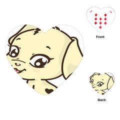 Doggy Dog Puppy Animal Pet Figure Playing Cards (heart) 