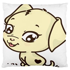 Doggy Dog Puppy Animal Pet Figure Large Flano Cushion Case (one Side) by Sapixe