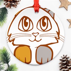 Animal Cat Feline Kitten Pet Ornament (round) by Sapixe