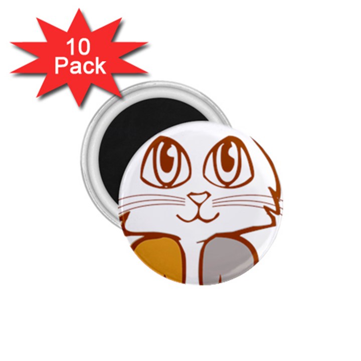 Animal Cat Feline Kitten Pet 1.75  Magnets (10 pack) 