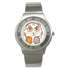 Animal Cat Feline Kitten Pet Stainless Steel Watch by Sapixe