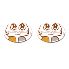 Animal Cat Feline Kitten Pet Cufflinks (oval) by Sapixe