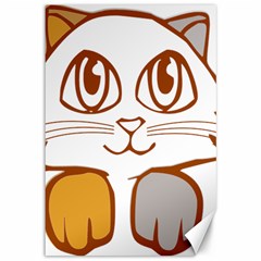 Animal Cat Feline Kitten Pet Canvas 12  X 18   by Sapixe