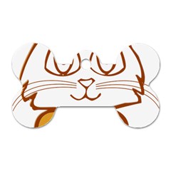 Animal Cat Feline Kitten Pet Dog Tag Bone (one Side) by Sapixe