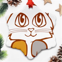 Animal Cat Feline Kitten Pet Snowflake Ornament (two Sides) by Sapixe