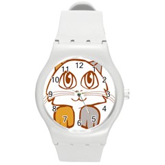 Animal Cat Feline Kitten Pet Round Plastic Sport Watch (m) by Sapixe