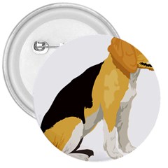 Black Yellow Dog Beagle Pet 3  Buttons by Sapixe