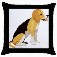 Black Yellow Dog Beagle Pet Throw Pillow Case (black) by Sapixe