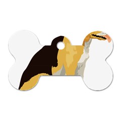 Black Yellow Dog Beagle Pet Dog Tag Bone (one Side) by Sapixe