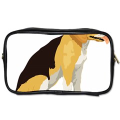 Black Yellow Dog Beagle Pet Toiletries Bags by Sapixe