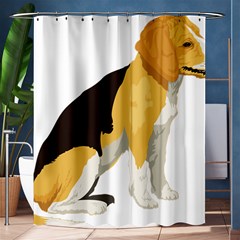 Black Yellow Dog Beagle Pet Shower Curtain 60  X 72  (medium)  by Sapixe