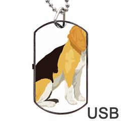 Black Yellow Dog Beagle Pet Dog Tag Usb Flash (two Sides) by Sapixe