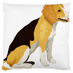 Black Yellow Dog Beagle Pet Large Cushion Case (one Side) by Sapixe