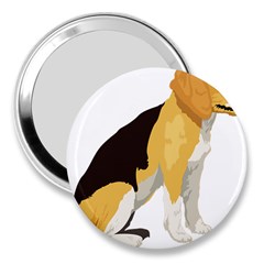 Black Yellow Dog Beagle Pet 3  Handbag Mirrors by Sapixe